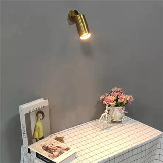 gold cylindrical spotlight wall sconce E27 LED – modern