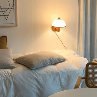 Mushroom wall sconce E14 LED – white modern IP65 acrylic