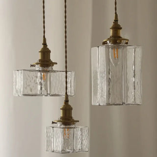 Gold wall lamp E27 LED glass pendant side view