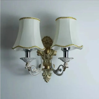PICTU fabric metal wall sconce white – close-up