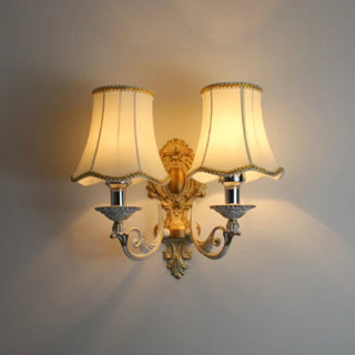 Old-style fabric sconce E14 warm 3000K – three-quarter