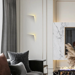 White book-shaped wall light IP65 installed in reading corner