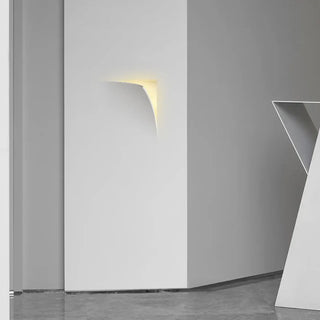 Open book wall sconce E14 LED in white metal 40x40cm – front view