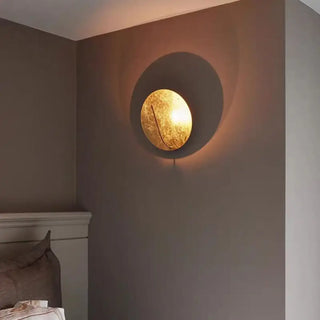 Full moon wall sconce in silver M 50cm – elegant side angle