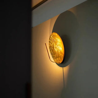 LUNA brass wall sconce close-up gold metal texture