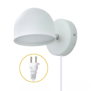 Black rounded wall lamp – LED 9W 10cm shade Scandinavian design