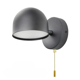 White rounded shade wall light close-up – LED 9W Scandinavian