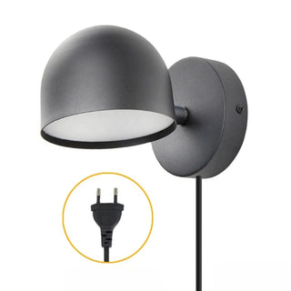 Scandinavian sconce installed bedroom – warm 3000K rounded shade