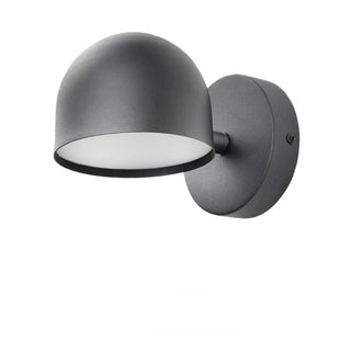 Scandinavian wall sconce LED 9W black rounded shade – front view