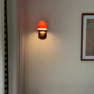 Orange glass sconce E27 IP65 Scandinavian outdoor indoor wall