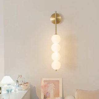 4-ball wall sconce G9 12W – gold IP65 Ø10×40cm outdoor