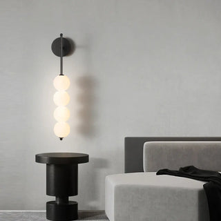 4-ball wall sconce installed outdoor – G9 12W gold 3000K IP65