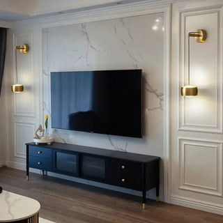 Gold long wall sconce dimmable – side view 99cm