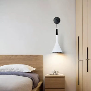 Hanging wall sconce Scandinavian E27 LED black finish