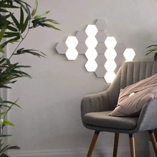 TOUCH hexagonal LED wall sconce detail view