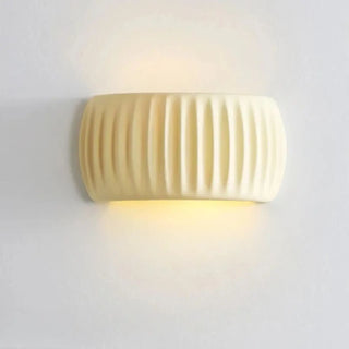 Cream resin wall sconce wrinkled texture G9 modern