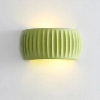 Green resin wall sconce chic wrinkled effect 24x13cm