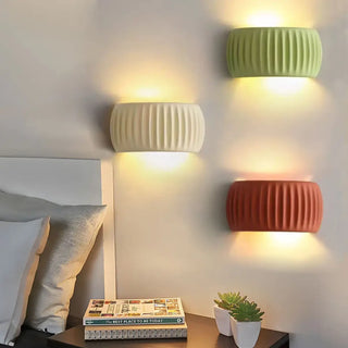 Resin wall sconce 3 colors warm 3000K close-up detail