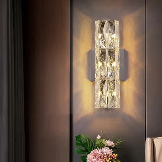 Clear glass headboard wall sconce LED – modern triple bedroom light