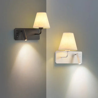 Black headboard wall sconce E27 IP65 installed bedroom