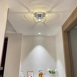 Hand-blown glass wall sconce warm white 3000K glow