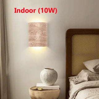 Beige marble wall lamp – 10W LED warm light interior