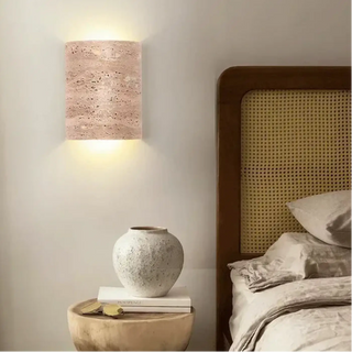 Natural stone wall sconce travertine – vintage modern