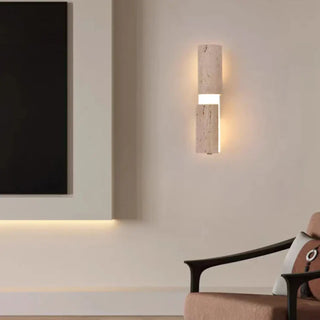 Travertine rock wall light LED dimmable 3000K beige