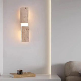 Travertine wall sconce LED 12W up down light beige