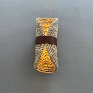 TRENA woven rattan bohemian wall light artisanal