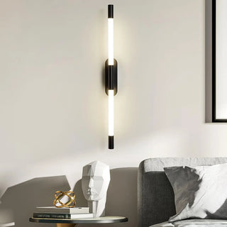 TUBU black tube wall light installed contemporary