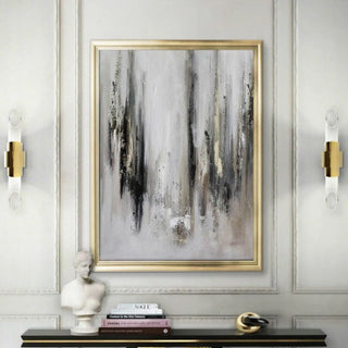TUBY transparent glass tube wall light brass accent