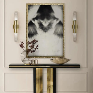 TUBY glass tube wall sconce installed living room