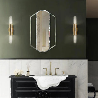 TUBY glass tube wall sconce gold brass finish elegant