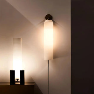 Coloured glass wall sconce G9 LED dimmable gold black chrome