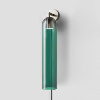 Blue green brown glass wall sconce G9 LED dimmable Art Deco