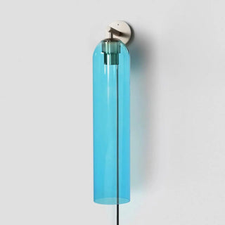 Custom coloured glass wall sconce G9 LED gold chrome black