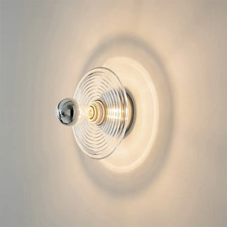 Orange glass ball wall sconce E27 LED warm 3000K indoor