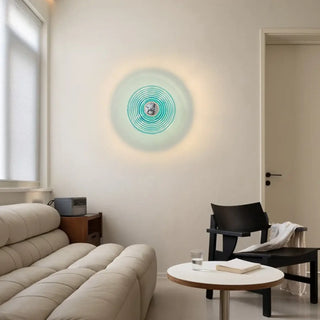 Coloured glass ball wall sconce E27 LED blue orange white 24cm