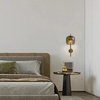 Modern smoked glass sconce – LED Scandinavian IP65 tall