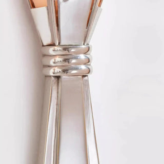 Fan wall sconce LED IP65 white art deco detail