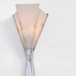 Fan glass wall light LED IP65 white art deco medium