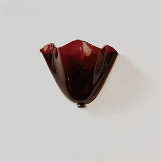 Brown shell wall lamp LED – organic vintage Scandinavian