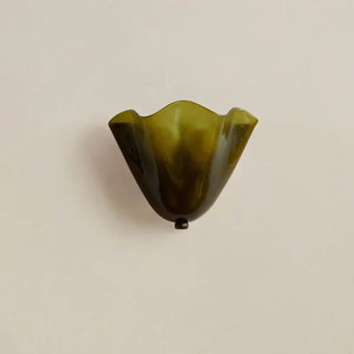 Shell glass wall sconce E27 – green dimmable Scandinavian