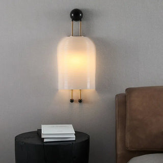 SUPORET elegant glass and metal wall sconce living room