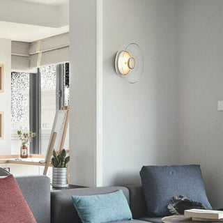 Souf artisan blown glass LED wall sconce – front view