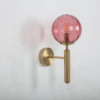 Soutore clear glass LED wall light 3/4 angle