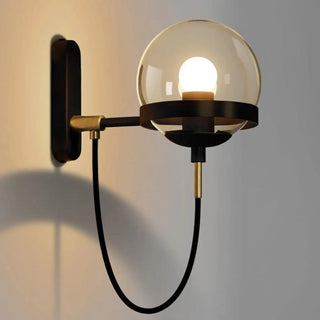 WALL clear glass wall light close-up detail