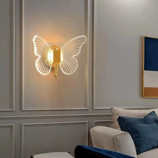Gold butterfly wall sconce G4 – vintage dimmable LED