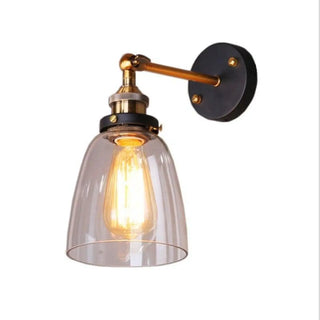 VINTA vintage wall light glass shade installed